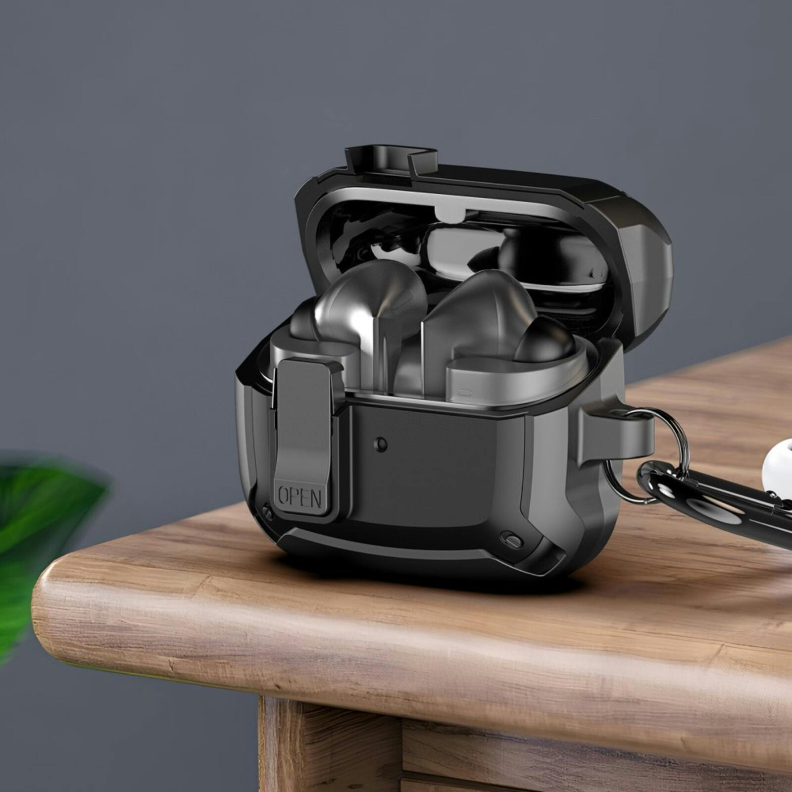 DUX DUCIS Samsung Galaxy Buds3 (Pro) SECH Series Hoesje met Haak Zwart