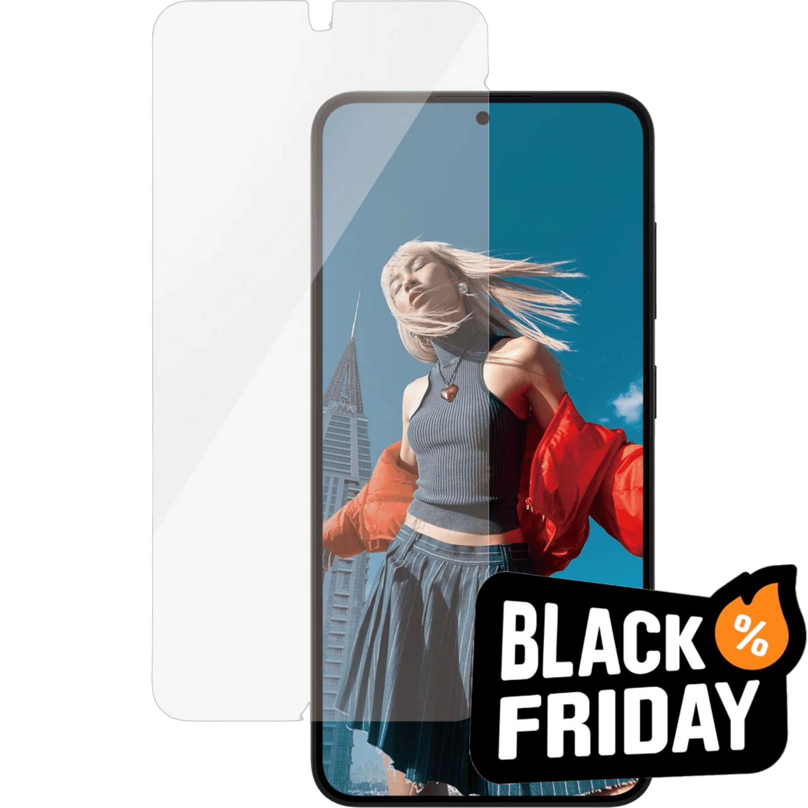 PanzerGlass Samsung Galaxy S25 Wide Fit Screenprotector Transparant