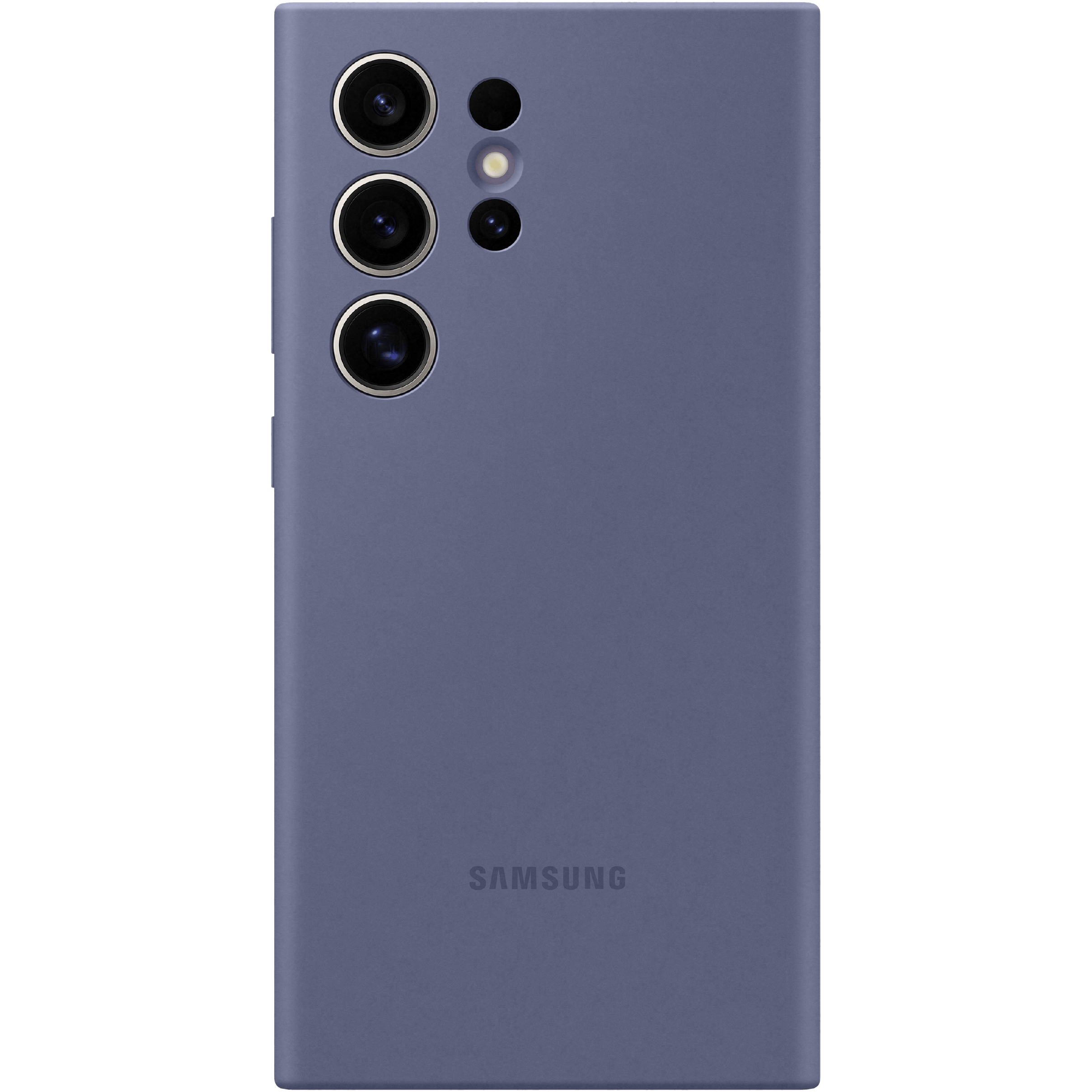 Samsung Galaxy S24 Ultra Siliconen Hoesje Paars - Achterkant