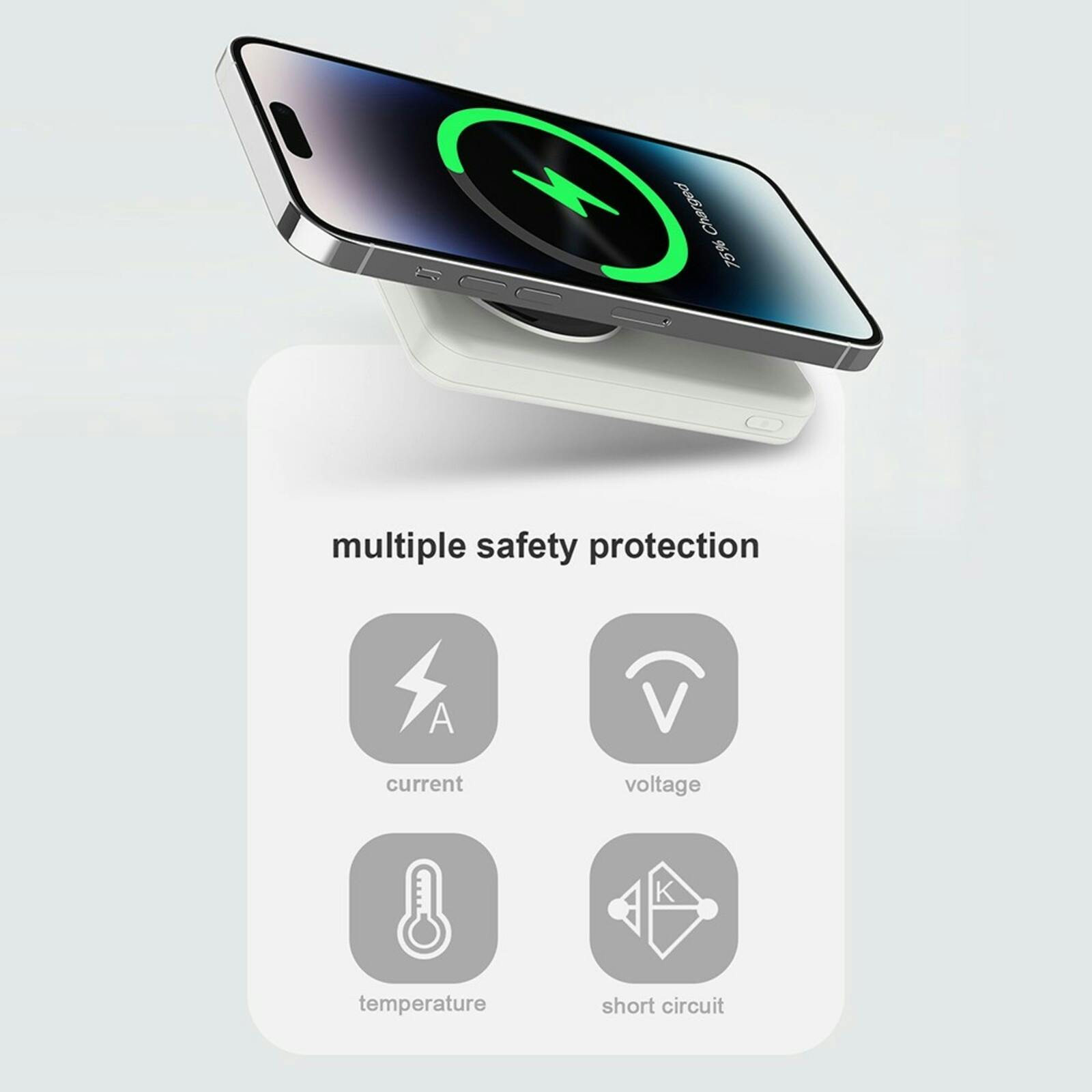 Benwis Slick 22.5W 10.000mAh MagSafe Powerbank Wit 10.000 mAh