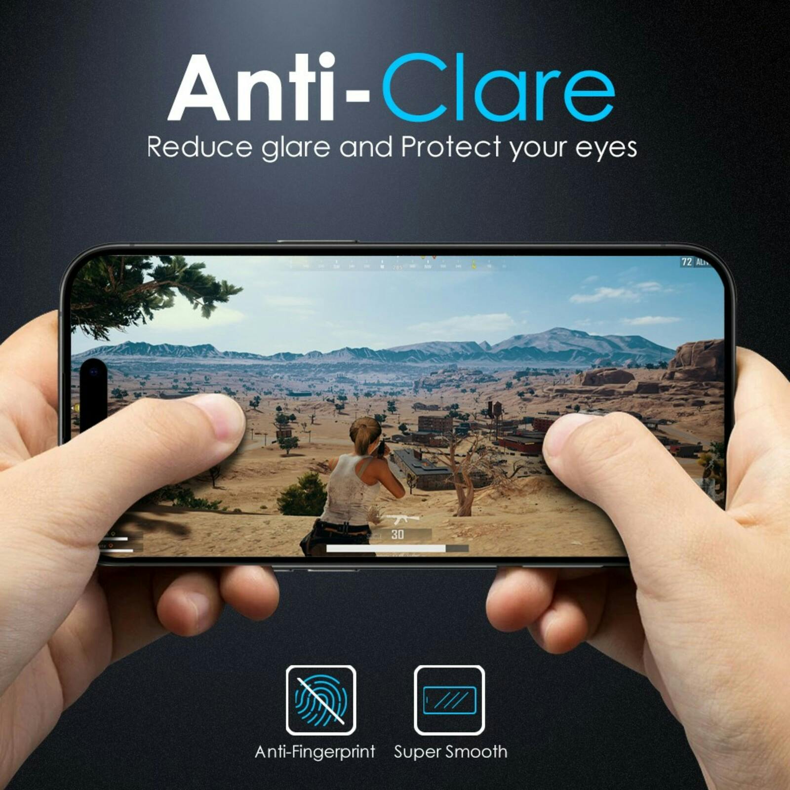 Northjo iPhone 16 Pro Max A++ Full Screen Anti-Glare Screenprotector Privacy