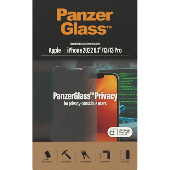 PanzerGlass iPhone 13 (Pro)/14 Screenprotector Privacy