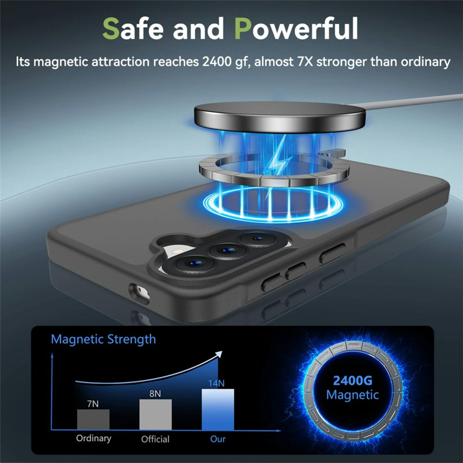 CaseBody Samsung Galaxy A57 Slim Anti-Shock MagSafe Hoesje Zwart