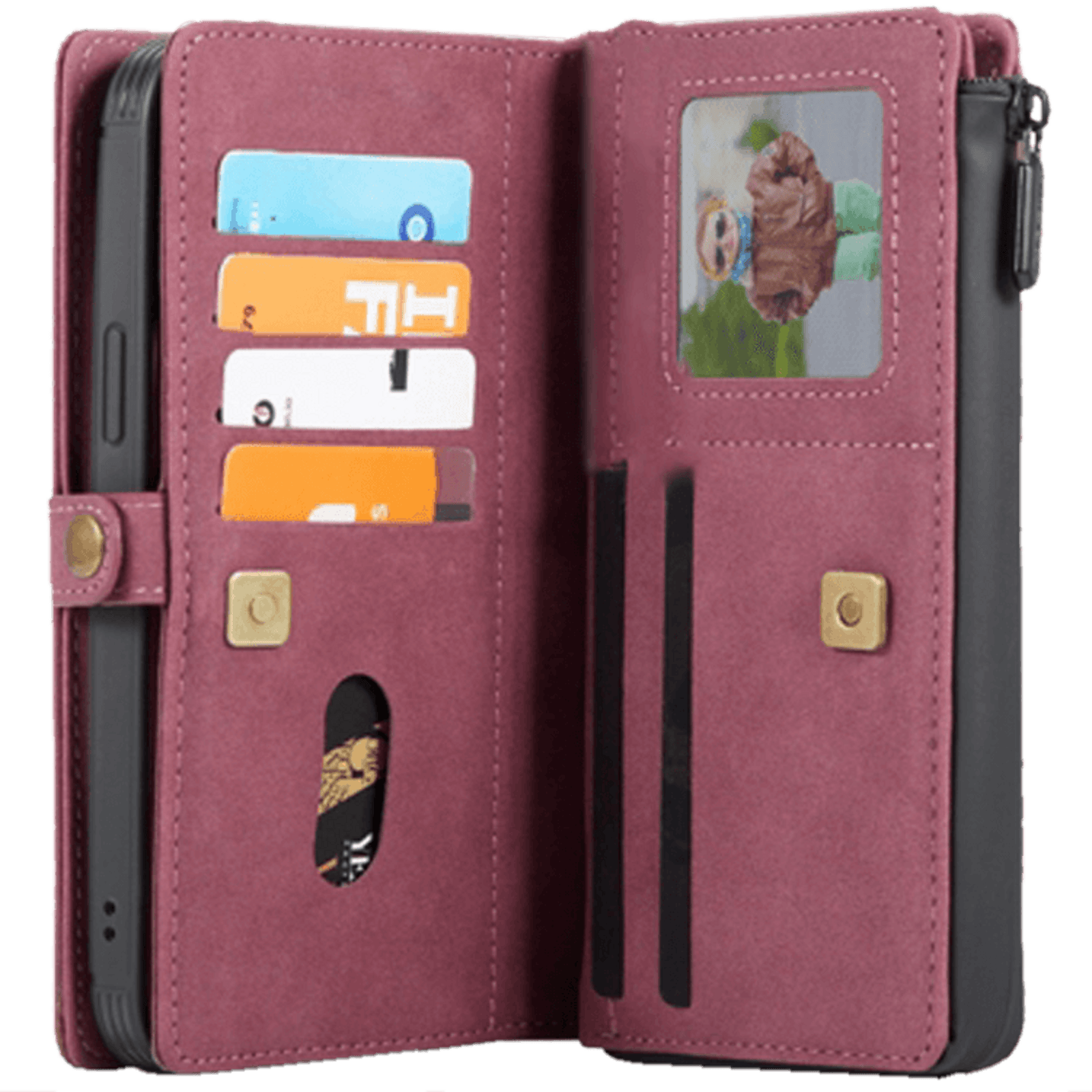 Caseme iPhone 12 Pro Max 2 in 1 Luxury Wallet Rood