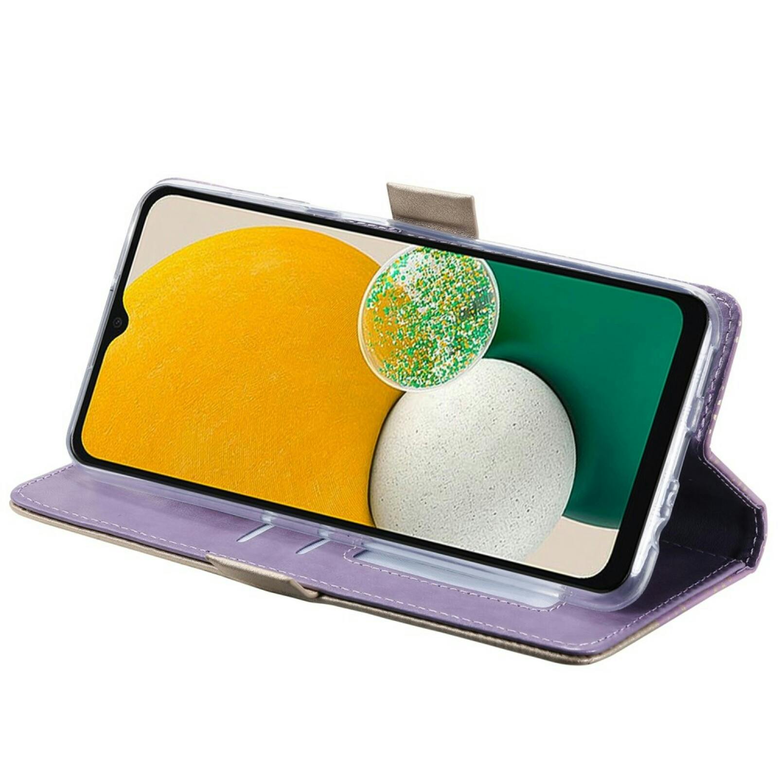 Mocaa Samsung Galaxy A25 Zipper Book Hoesje Paars