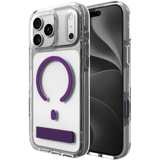 ZAGG iPhone 17 Pro / 18 Pro Santa Cruz MagSafe Hoesje met Kickstand Paars