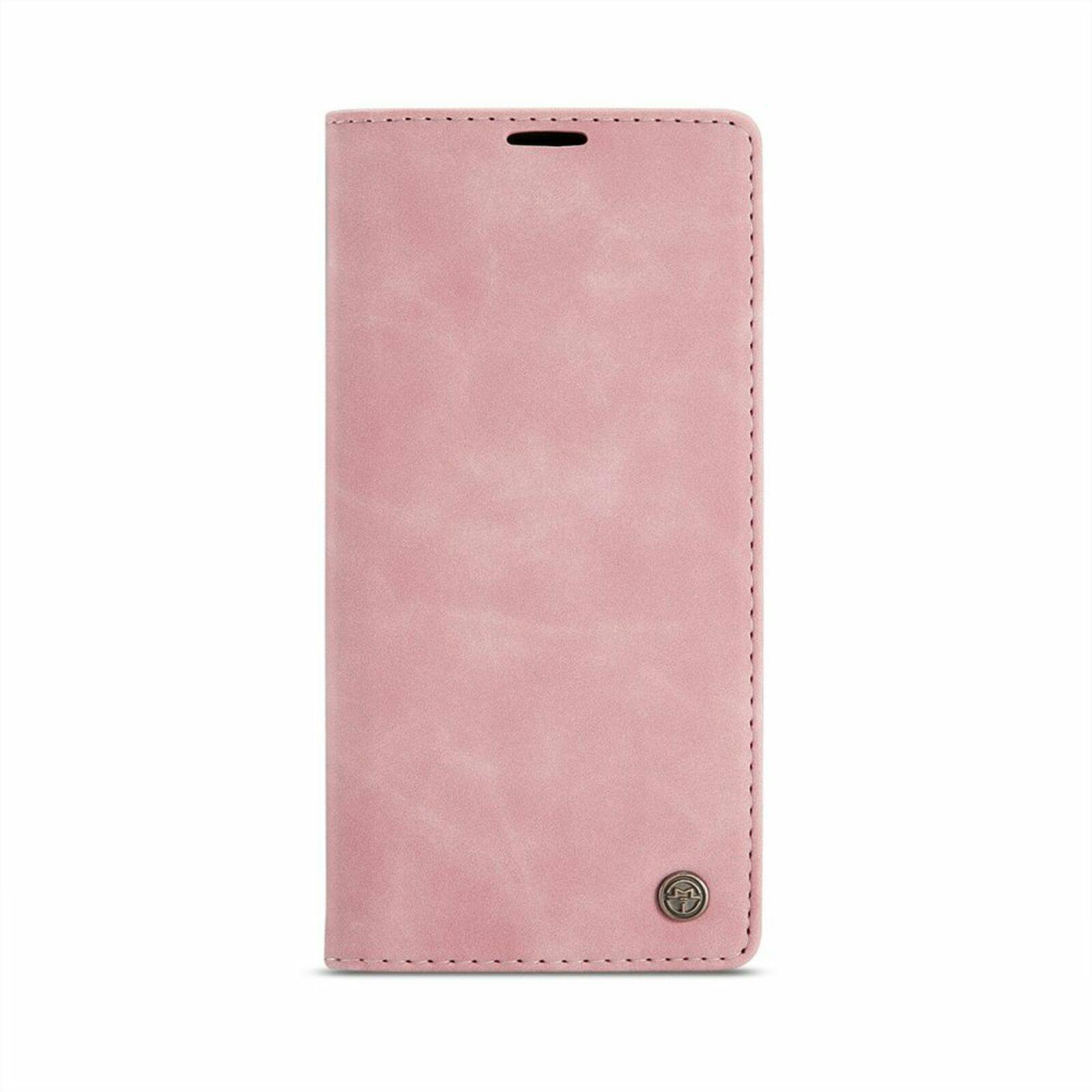 Caseme iPhone 15 Pro Retro Portemonnee Hoesje Roze