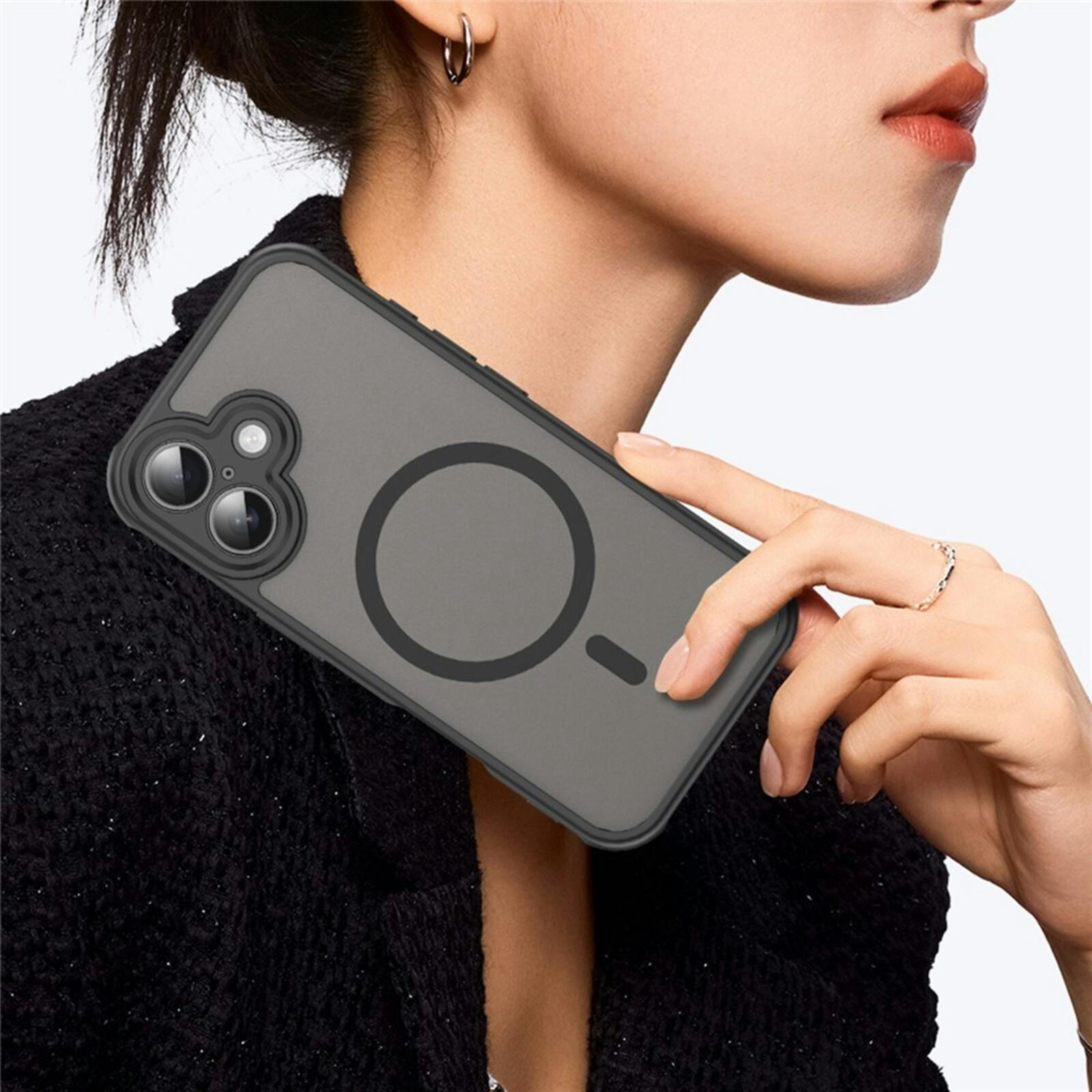 Mocaa Apple iPhone 16 Slim Anti-Shock MagSafe Hoesje Zwart