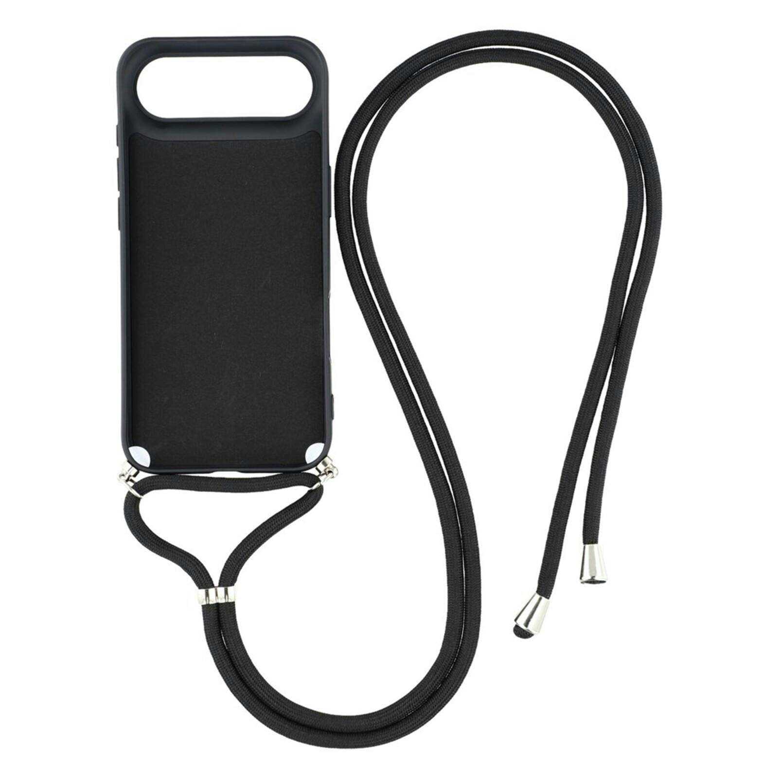 Mocaa Apple iPhone 17 Air Hoesje met Koord Zwart