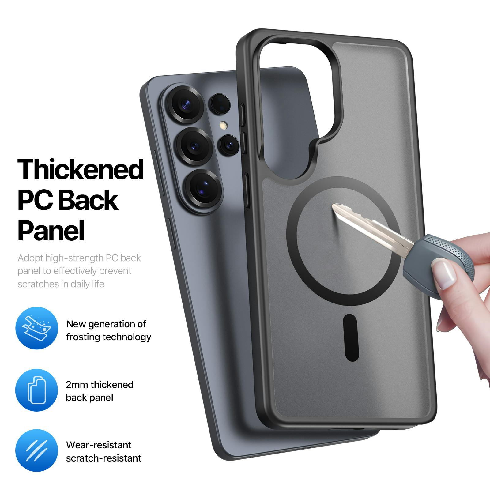 DUX DUCIS Samsung Galaxy S26 Ultra Magnetic Mat Hoesje Zwart