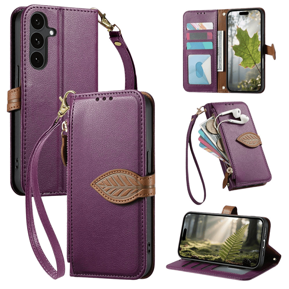 Comfycase Samsung Galaxy S26 FE Book Case met Bladsluiting en Polsband Paars
