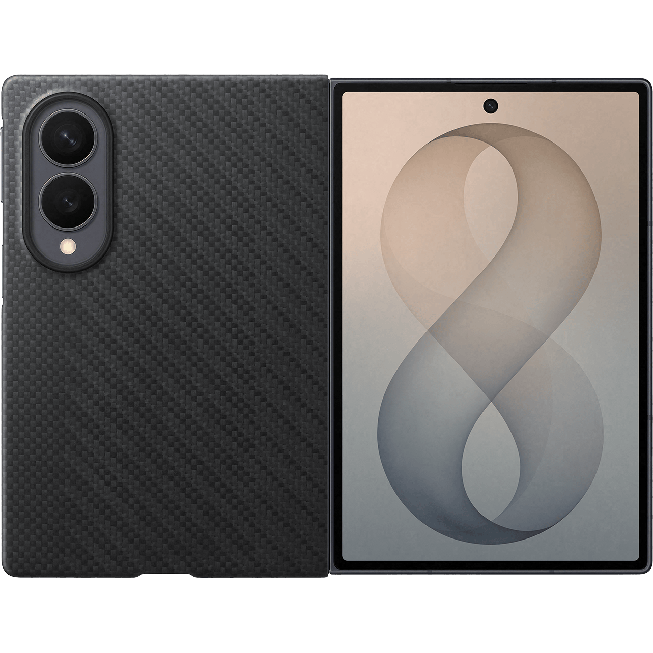 Samsung Galaxy Z Fold8 Ultra Carbon Magnet Case Zwart