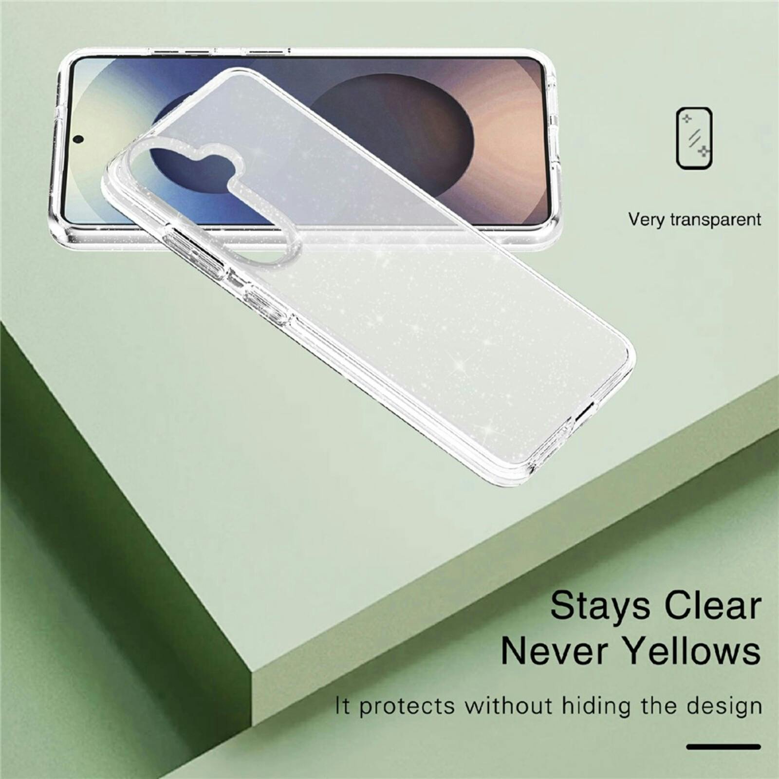 CaseBody Samsung Galaxy S26 Glitz Beschermhoesje Goud