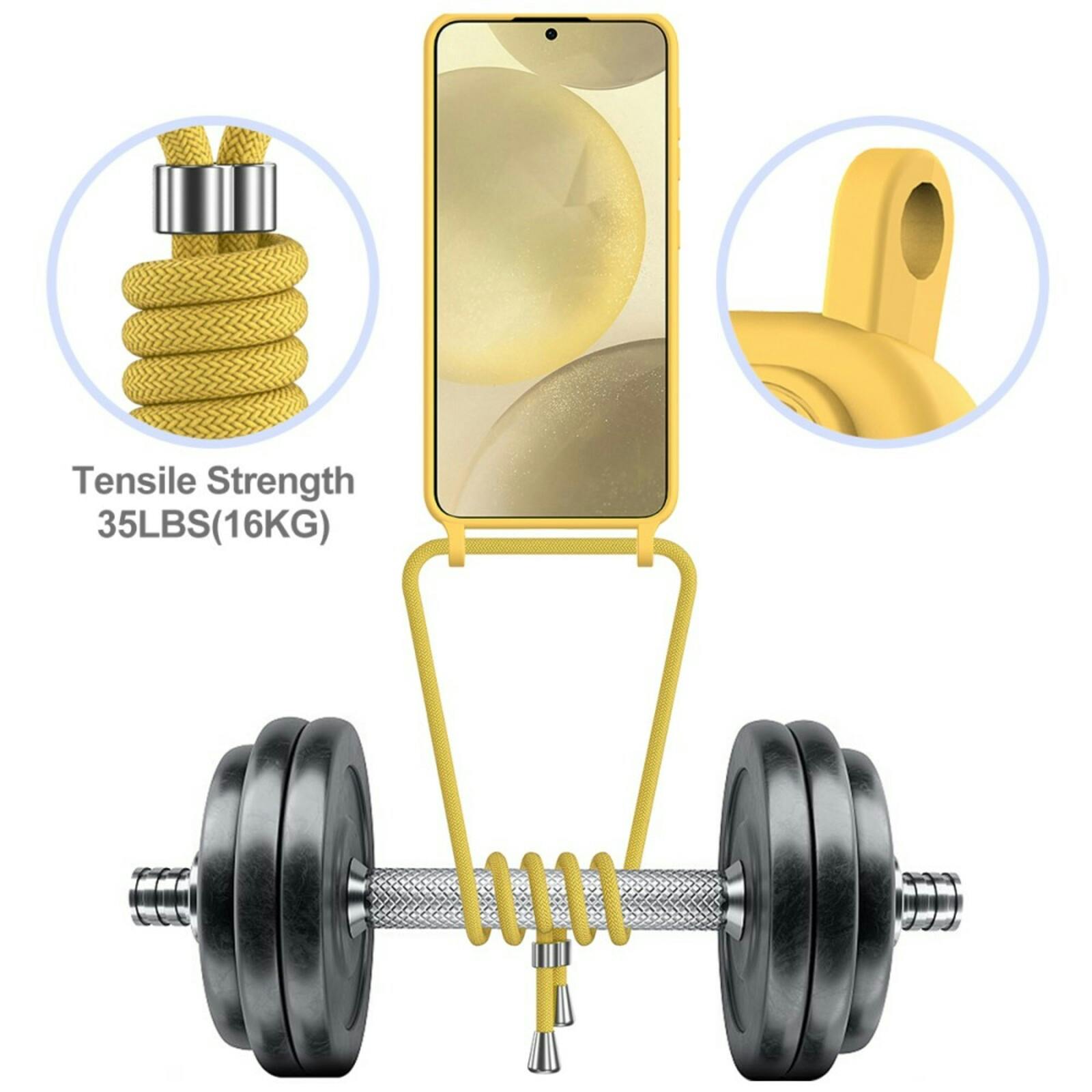 CaseBody Samsung A55 Koordhoesje met Kaarthouder Geel