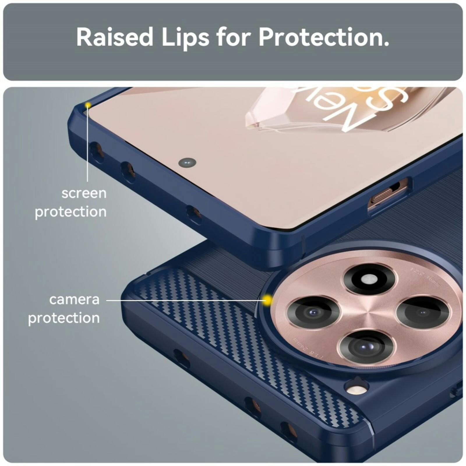 Mocaa OnePlus 12R Schokbestendig Hoesje Blauw