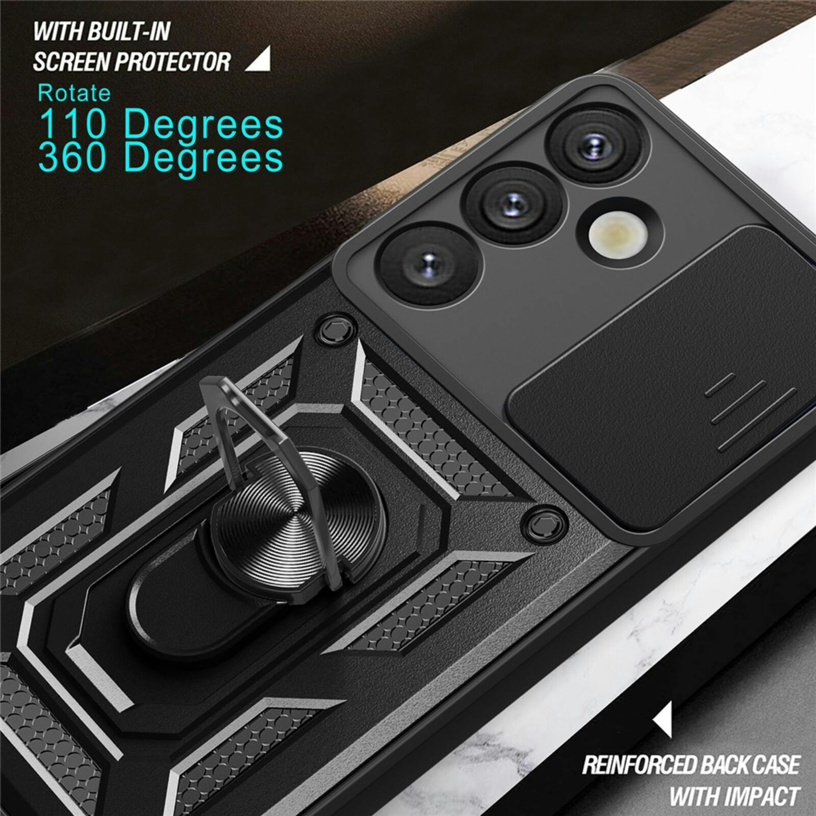 CaseBody Samsung Galaxy S25 Shield Hoesje Zwart