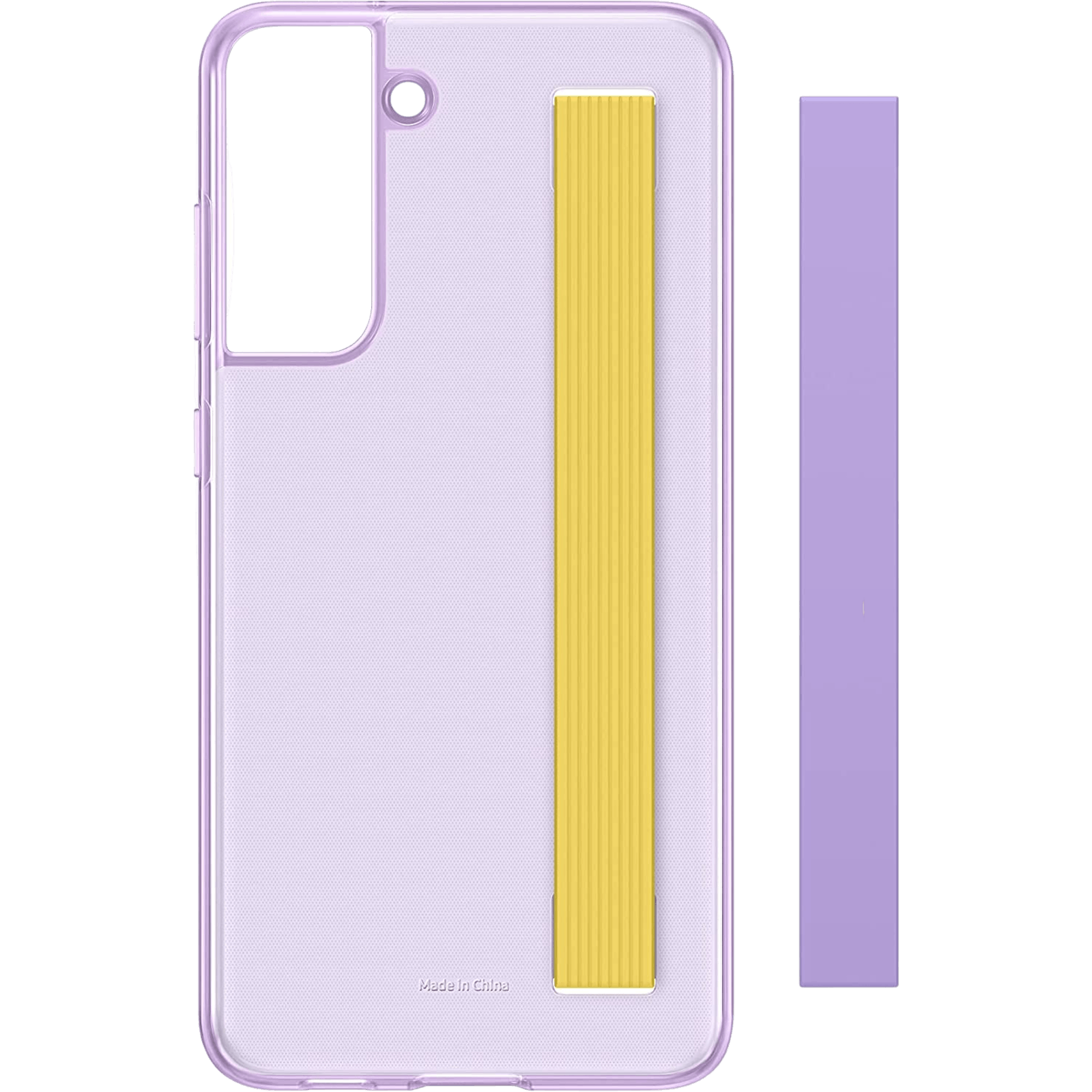 Samsung Galaxy S21 FE Dun Hoesje met Draagkoord Lavender - Voorkant