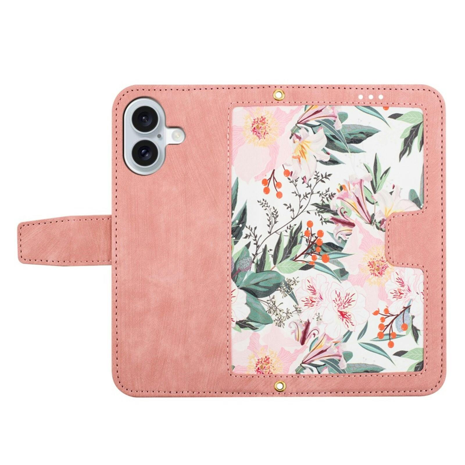 Mocaa Apple iPhone 17 Floral Series Bookcase Roze