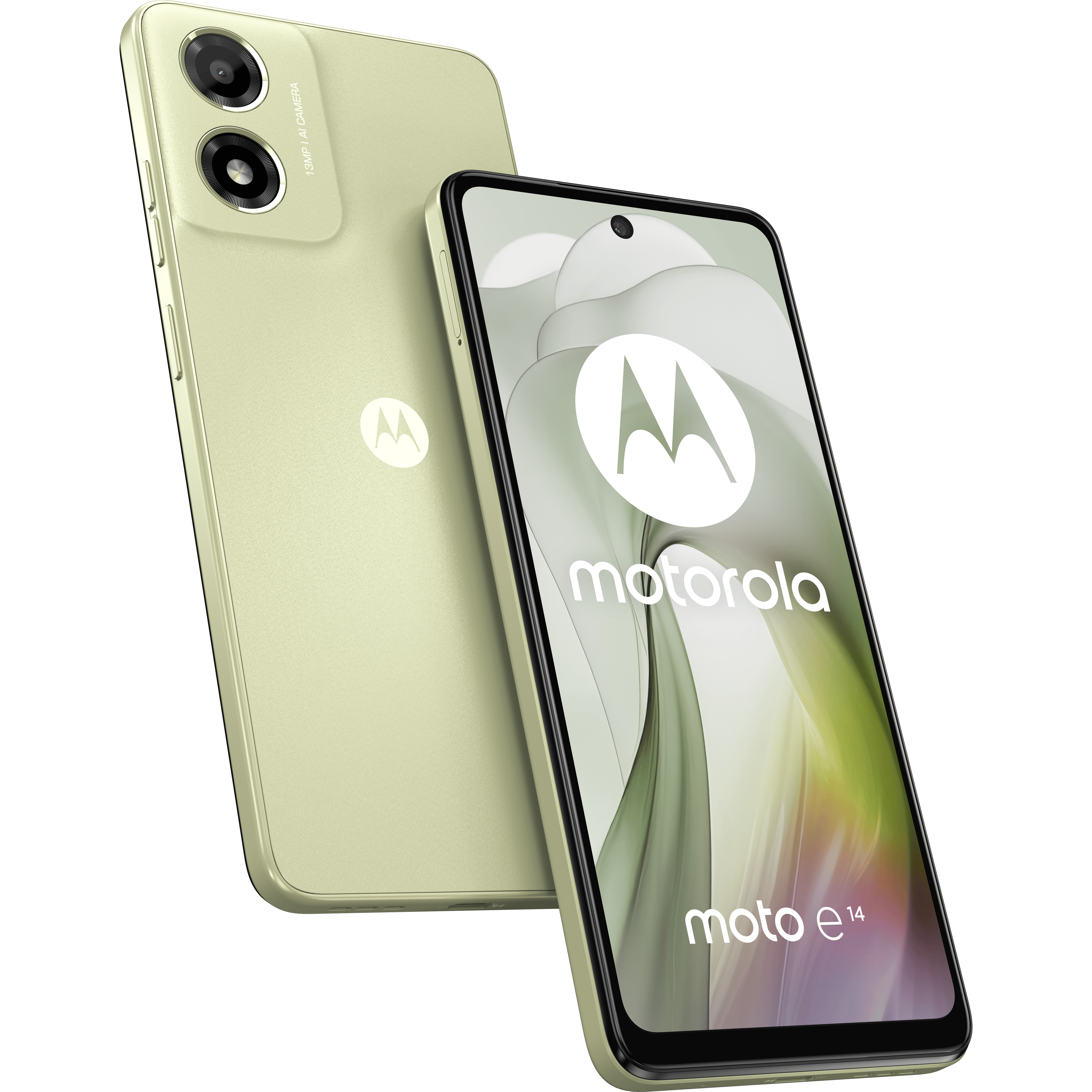Motorola Moto E14 Motorola Moto E14 Pastel Green - Aanzicht vanaf rechts