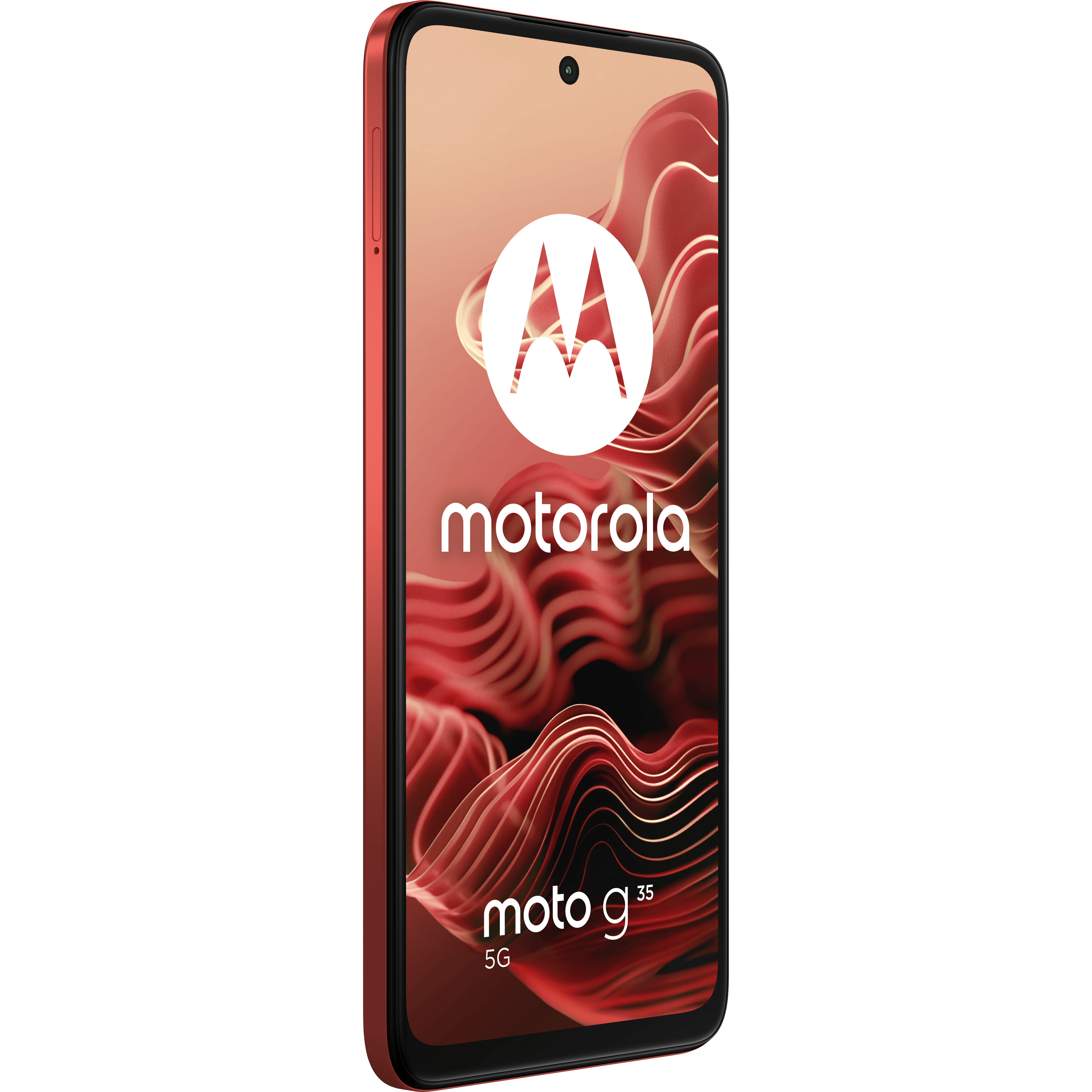 Motorola Moto G35 Guave Red - Aanzicht vanaf links