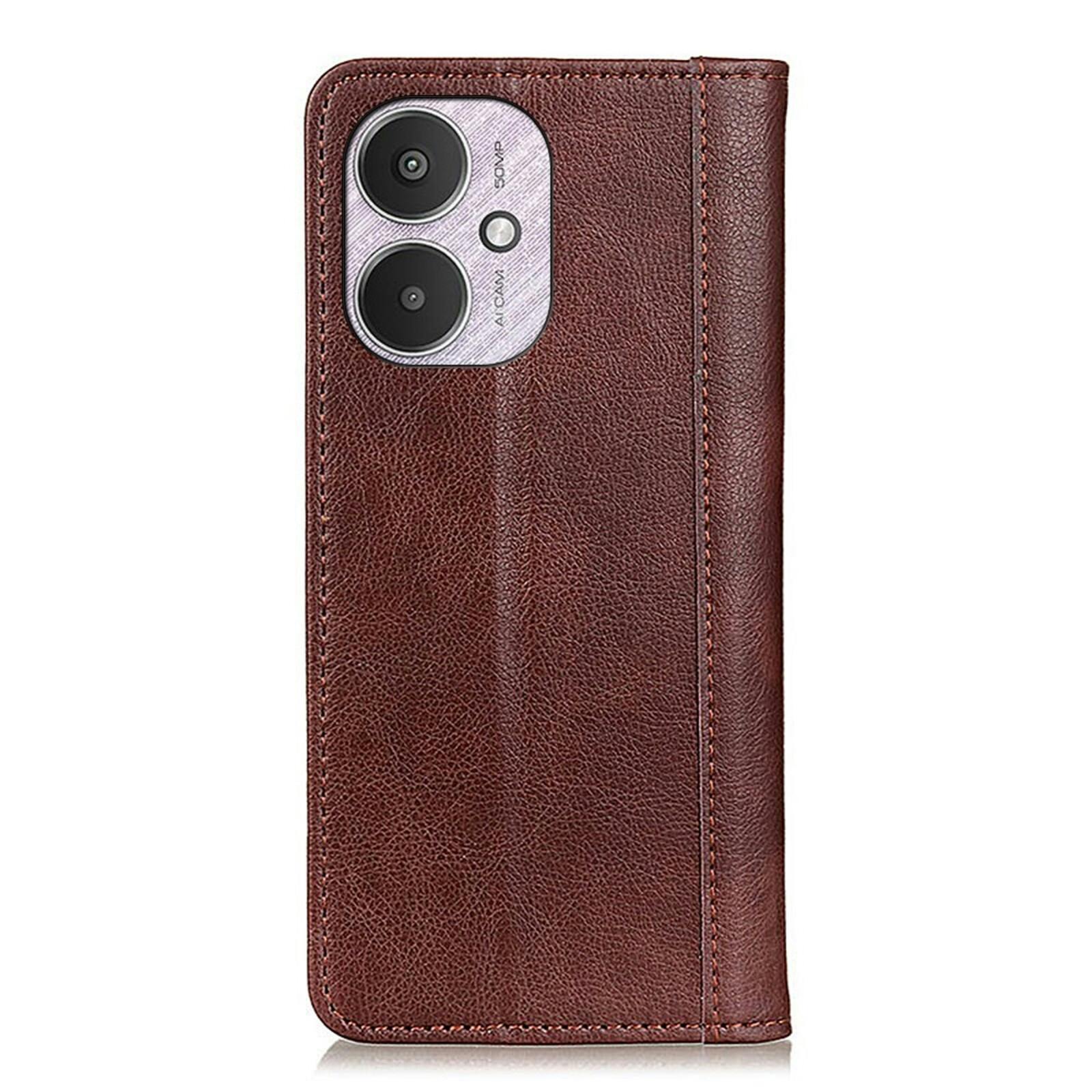 Comfycase Redmi 13C Leren Portemonnee Hoesje Bruin