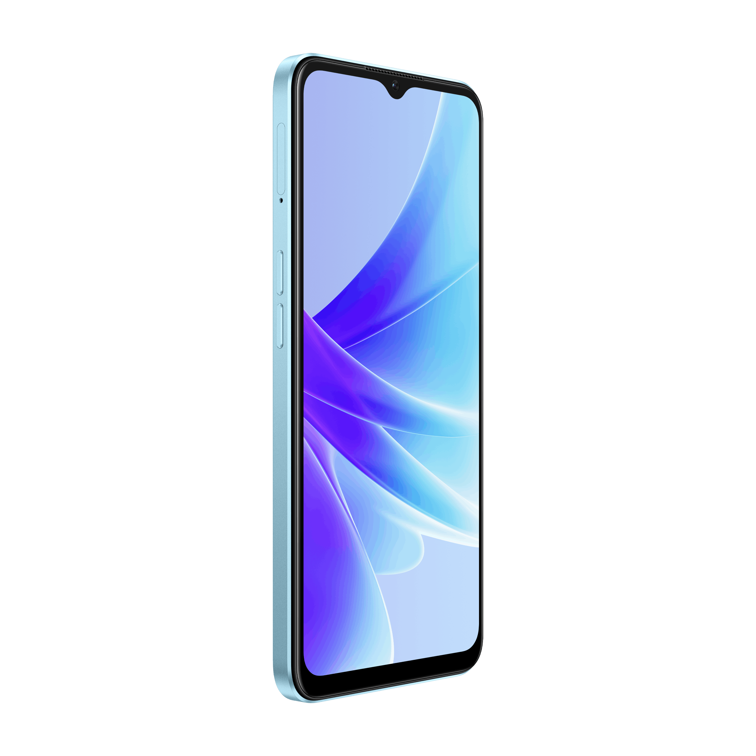 OPPO A57s Sky Blue - Aanzicht vanaf rechts