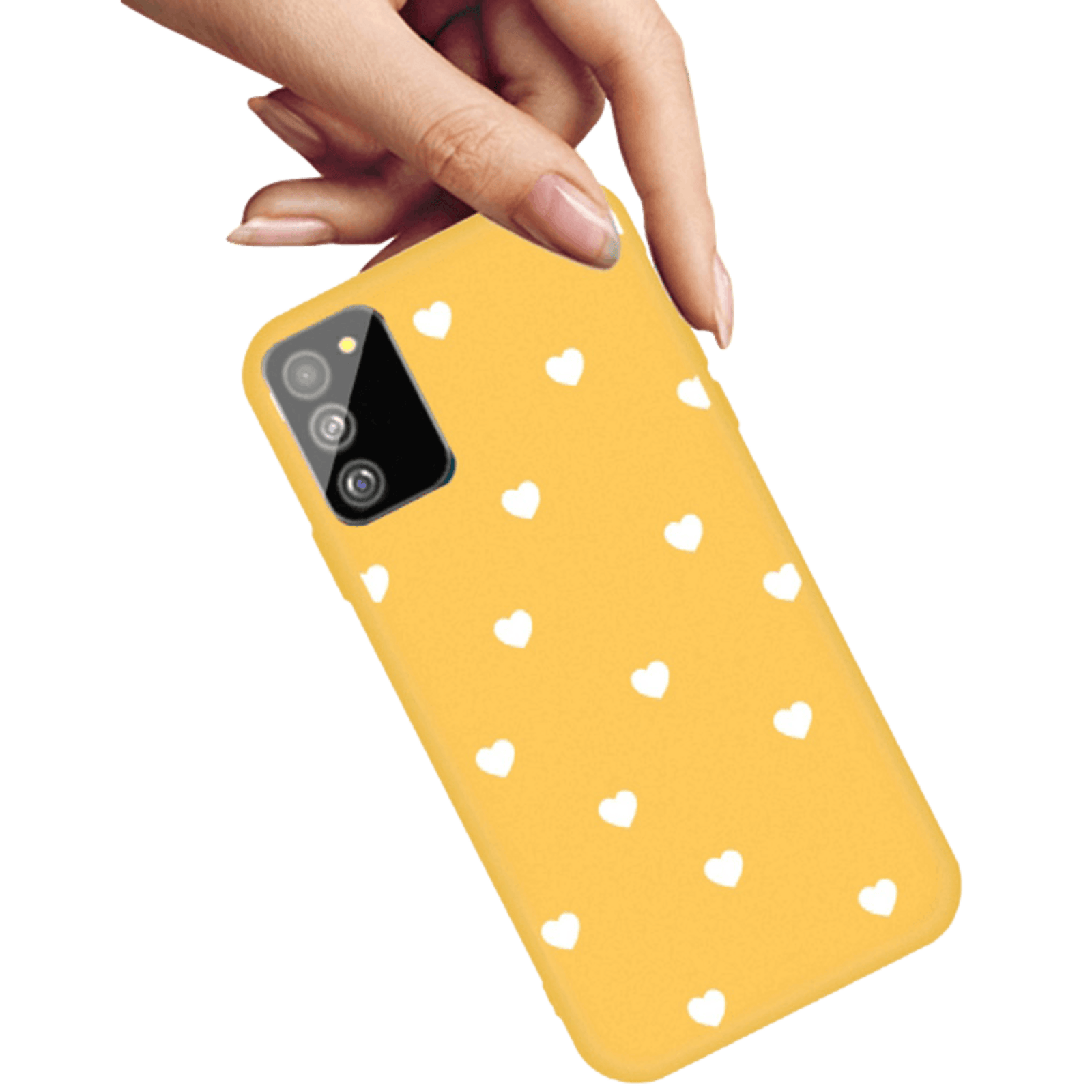 Mocaa Samsung Galaxy S20 Hearts Case Geel