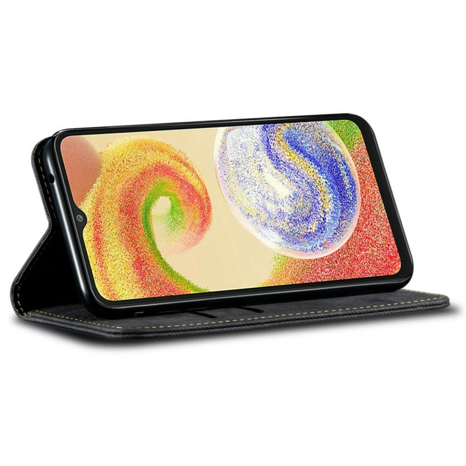 CaseBody Samsung Galaxy A55 5G Denim Bookcase Zwart