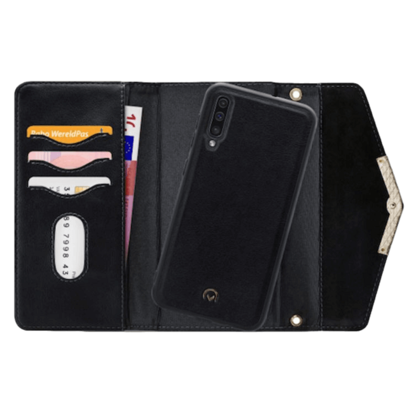 Mobilize Samsung Galaxy A40 Velvet Clutch Deep Black Zwart