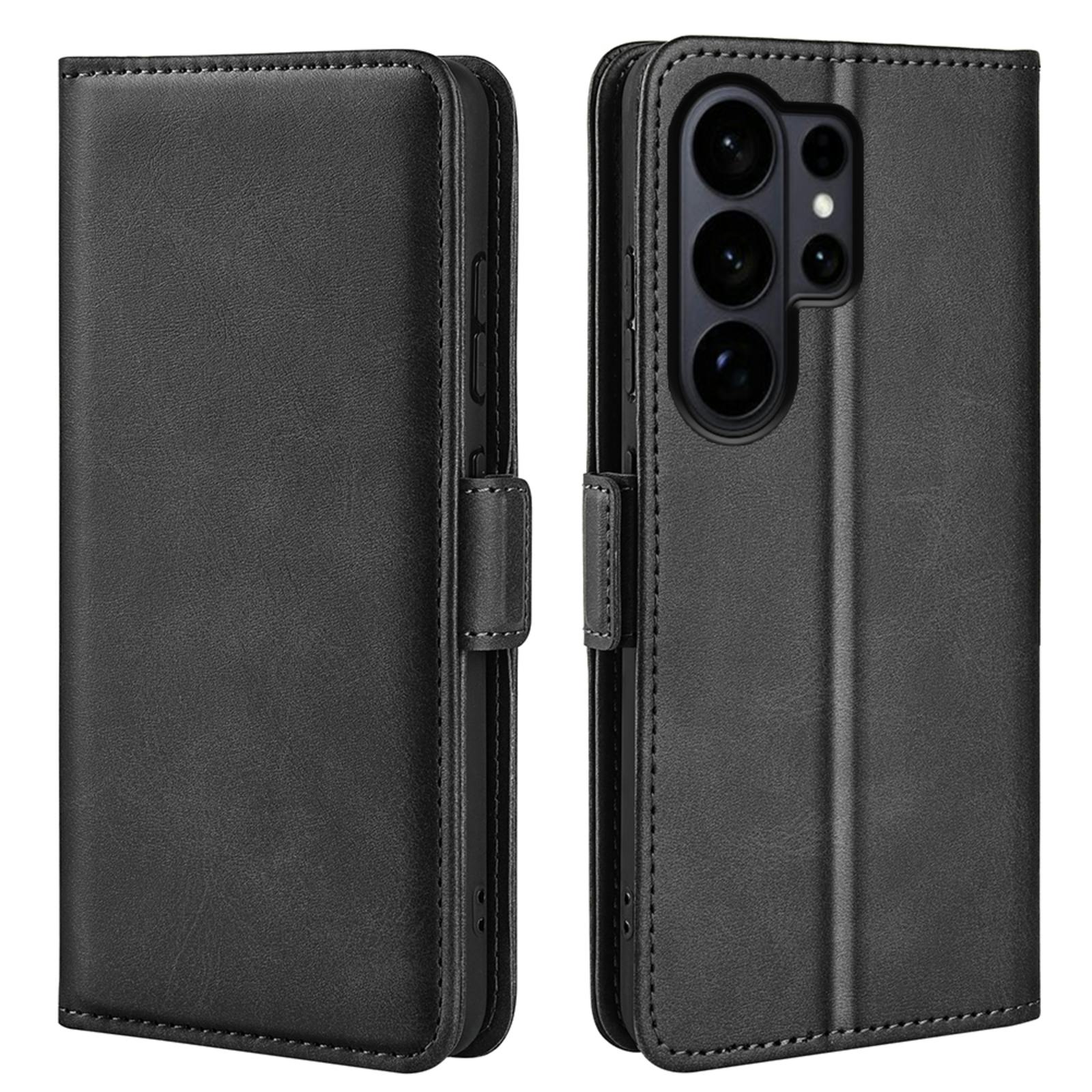CaseBody Samsung S26 Ultra Real Leather Wallet Hoesje Zwart