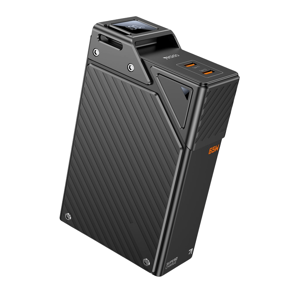 Yesido 20.000mAh 65W Fast Charging Portable Powerbank Zwart 20.000 mAh