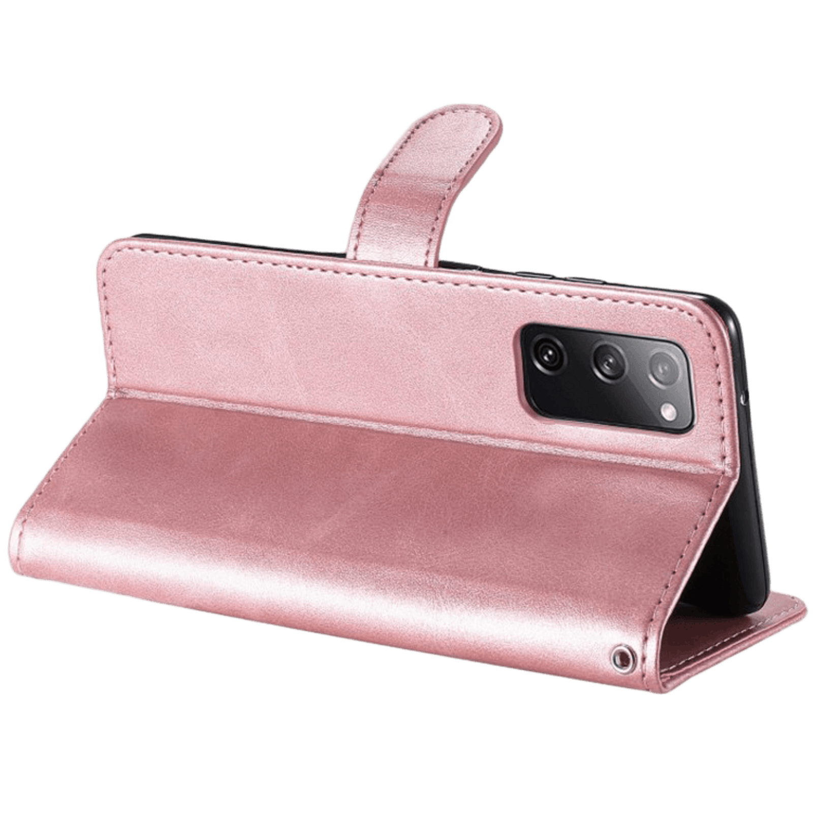 CaseBody Samsung Galaxy S20 FE Zipper Portemonnee Hoesje Rosegoud