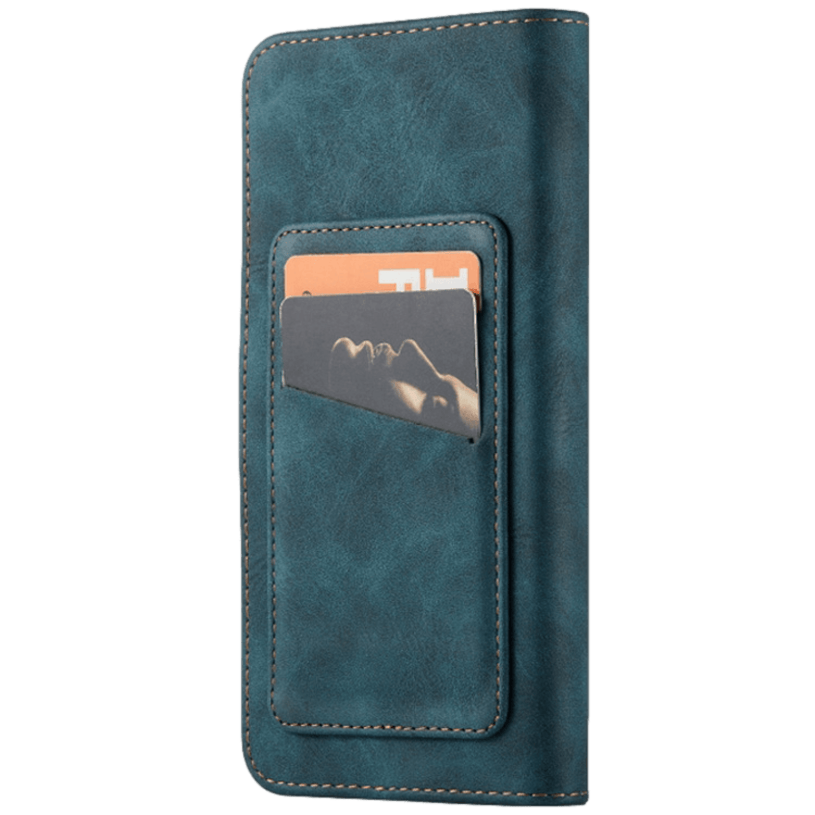Mocaa iPhone 12 Mini Vintage 2-in-1 Wallet Hoesje Blauw