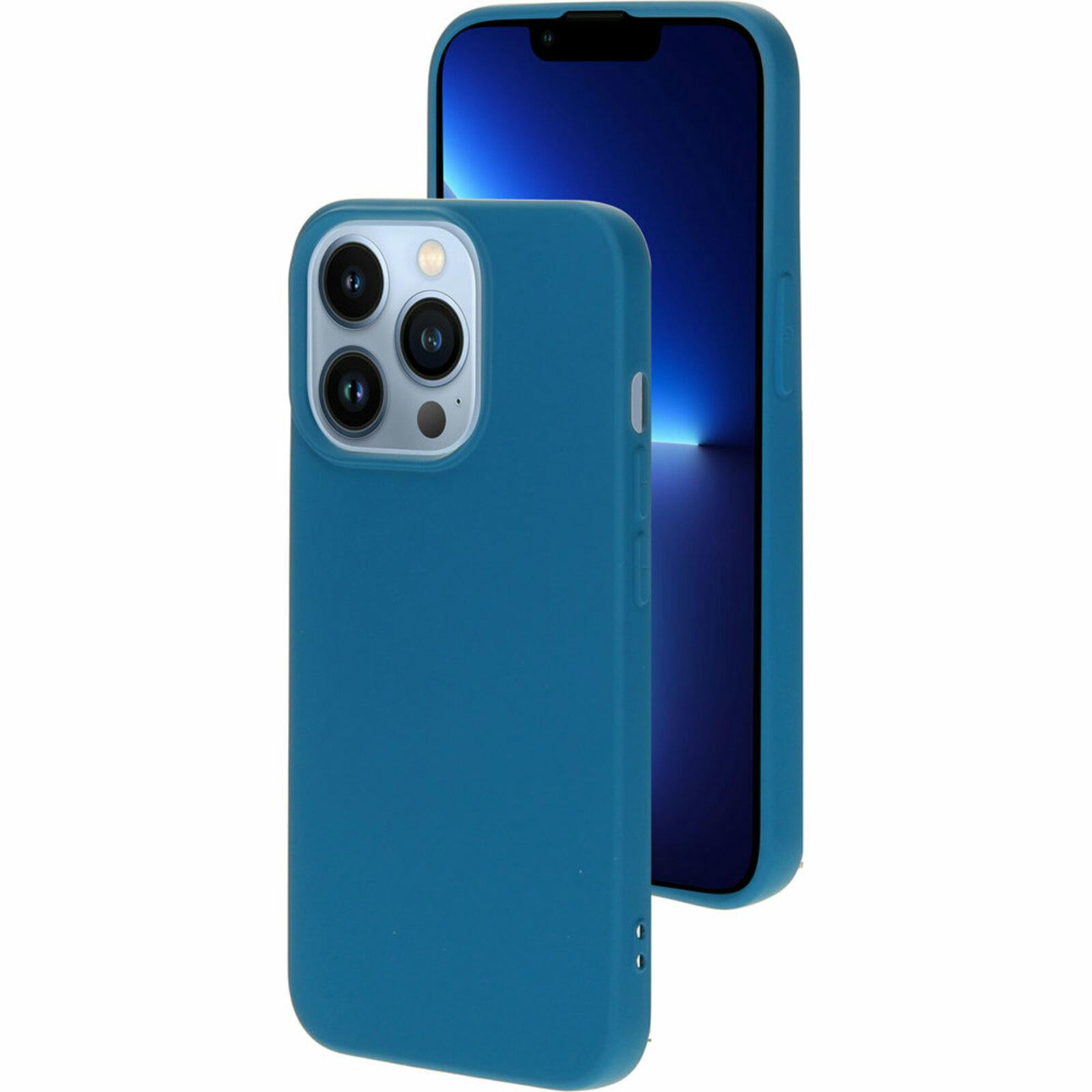 Mobiparts iPhone 13 Pro Siliconen Hoesje Blueberry Blue