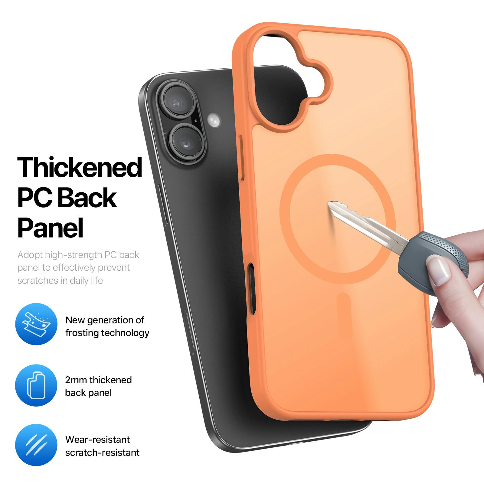 DUX DUCIS iPhone 17 Mat MagSafe Hoesje Oranje
