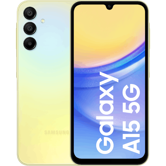 Samsung Galaxy A15 5G Yellow - Voorkant & achterkant