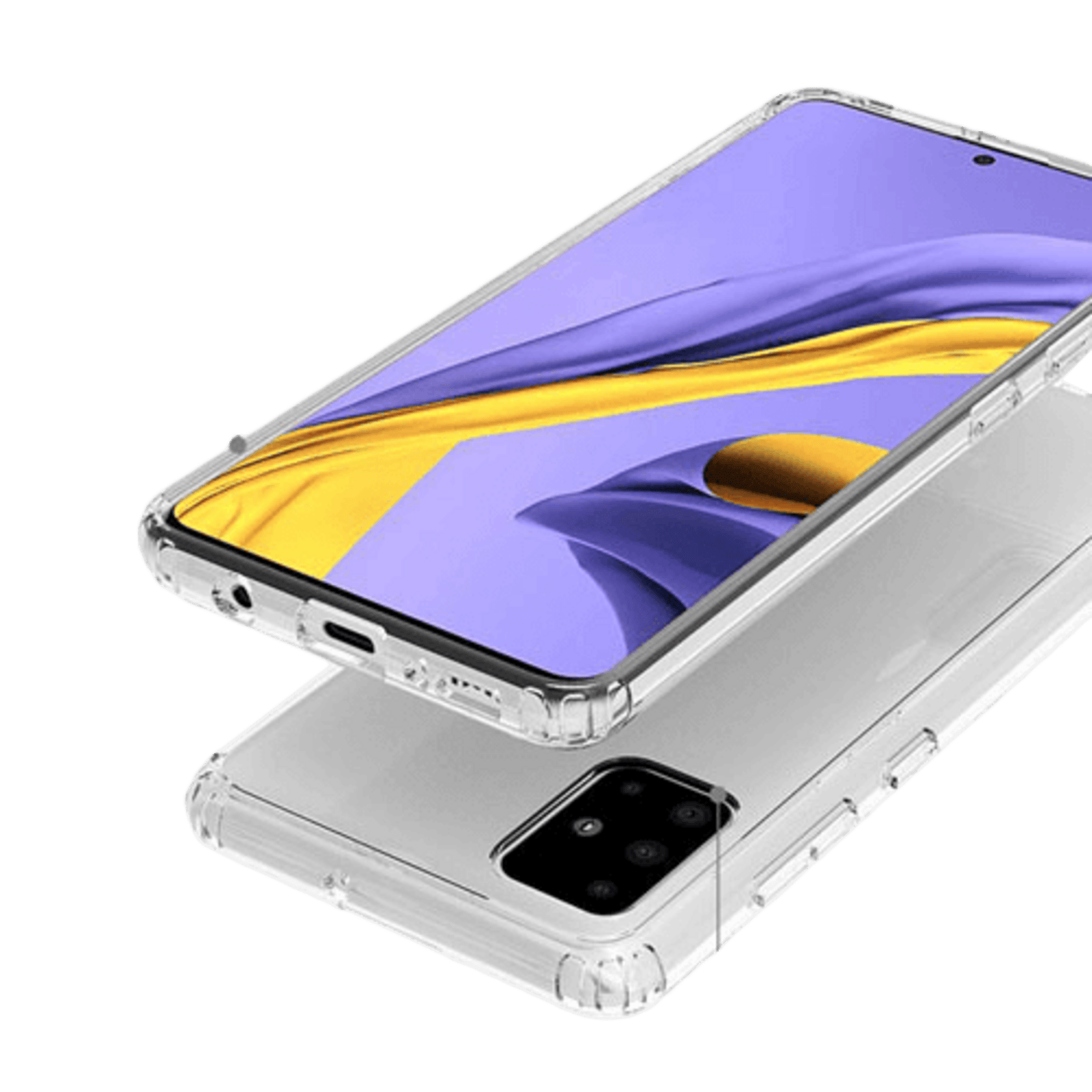 CaseBody Samsung Galaxy A71 Clear Guard Hoesje Transparant