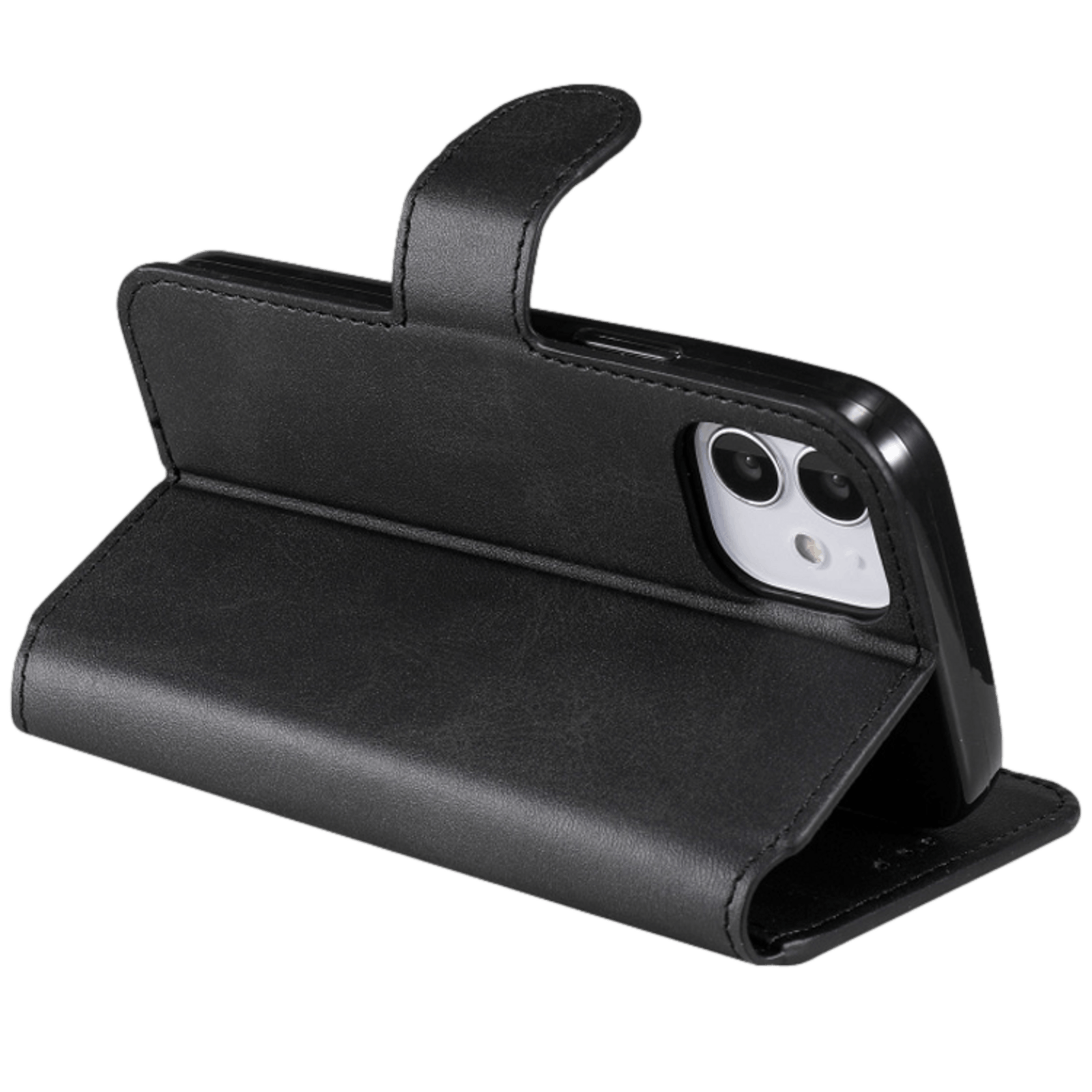 Mocaa iPhone 12 Mini Slim-Fit Bookcase Hoesje Zwart