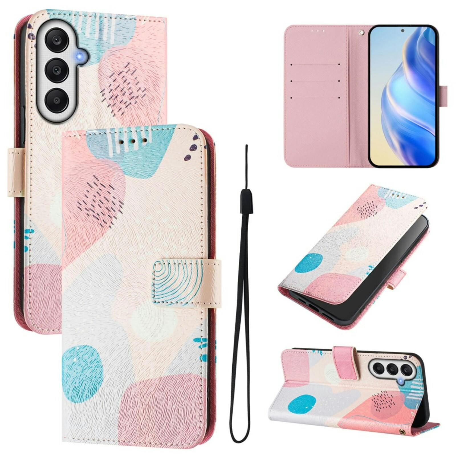 Mocaa Samsung Galaxy A56 Vrolijk Bookcase Hoesje Meerkleurig