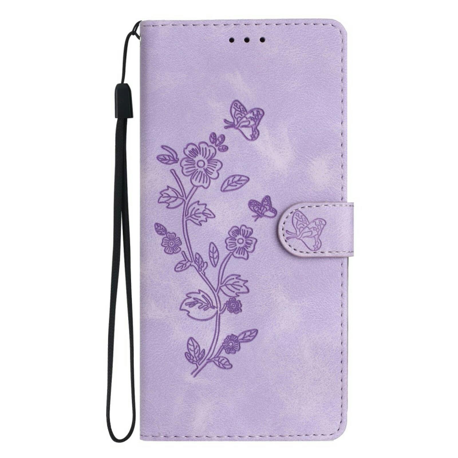 Comfycase Samsung Galaxy A16 Zacht Boek Hoesje met Gravure Paars