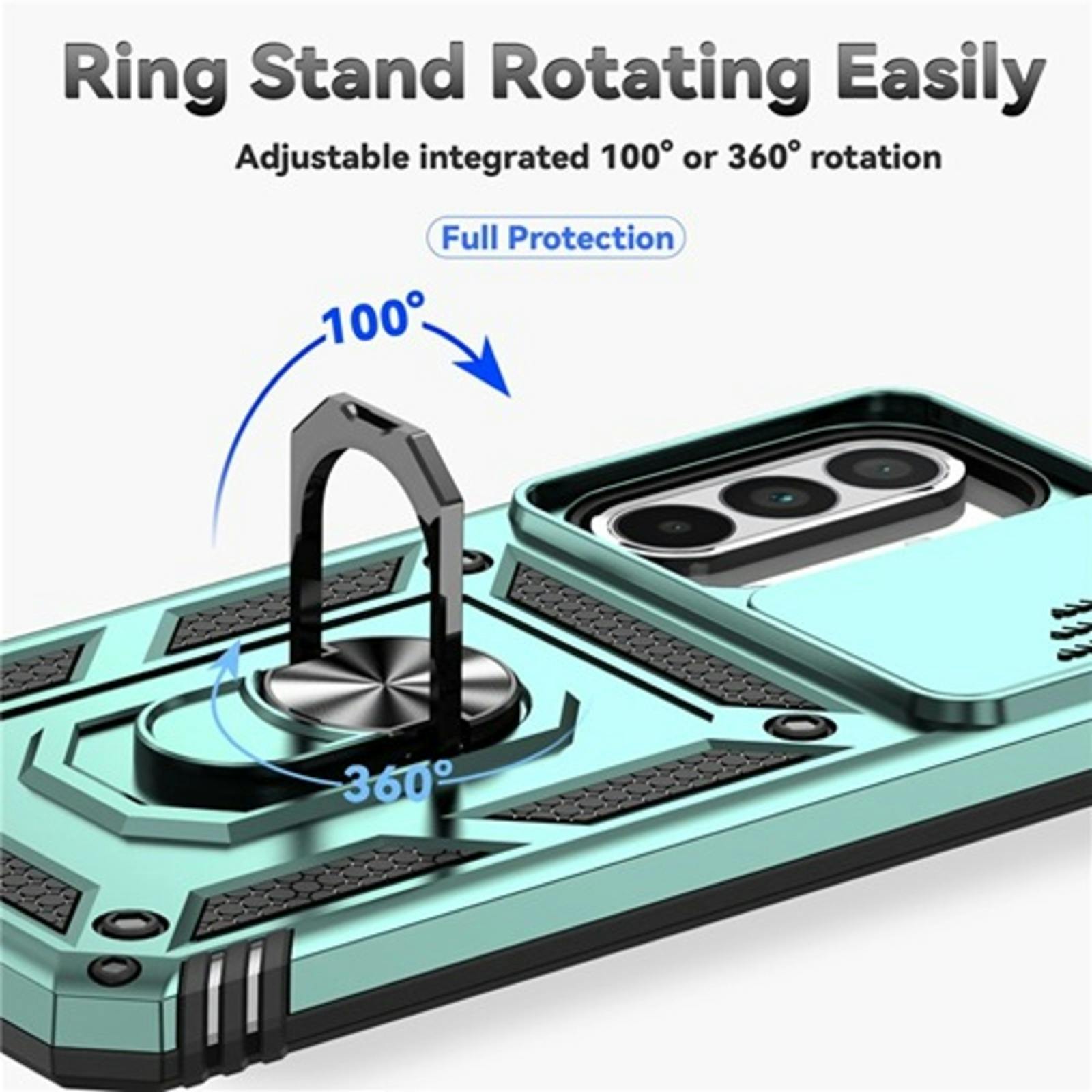 CaseBody Samsung A56 / A36 Shield Case met Camera-schuif Groen