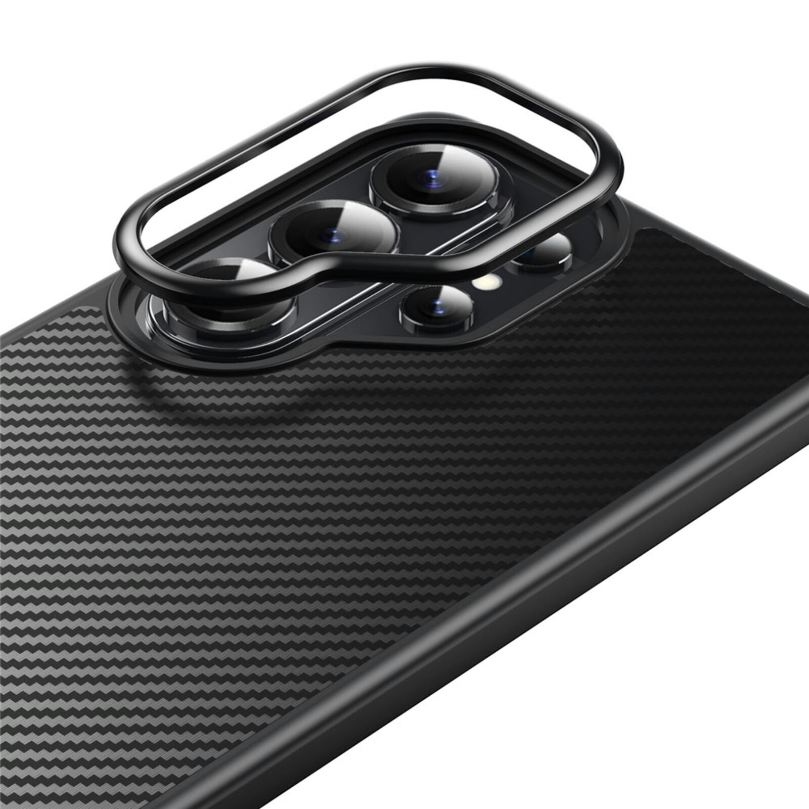 CaseBody Samsung Galaxy S26 Ultra Carbon Fiber Magnetic Hoesje Zwart