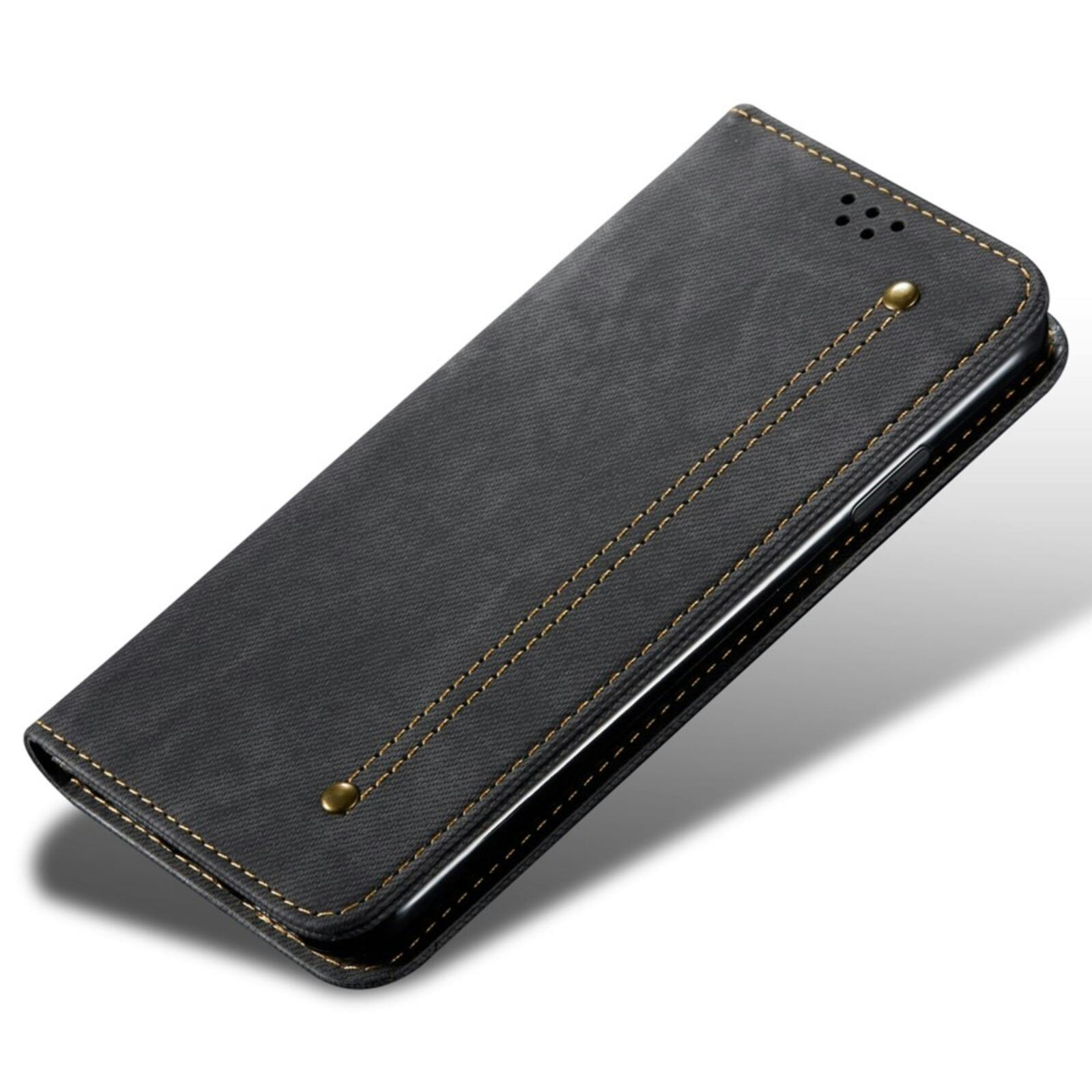 CaseBody Xiaomi 15 Ultra Denim Bookcase Hoesje Zwart