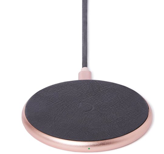 DECODED Leather QI Wireless Charger Pink