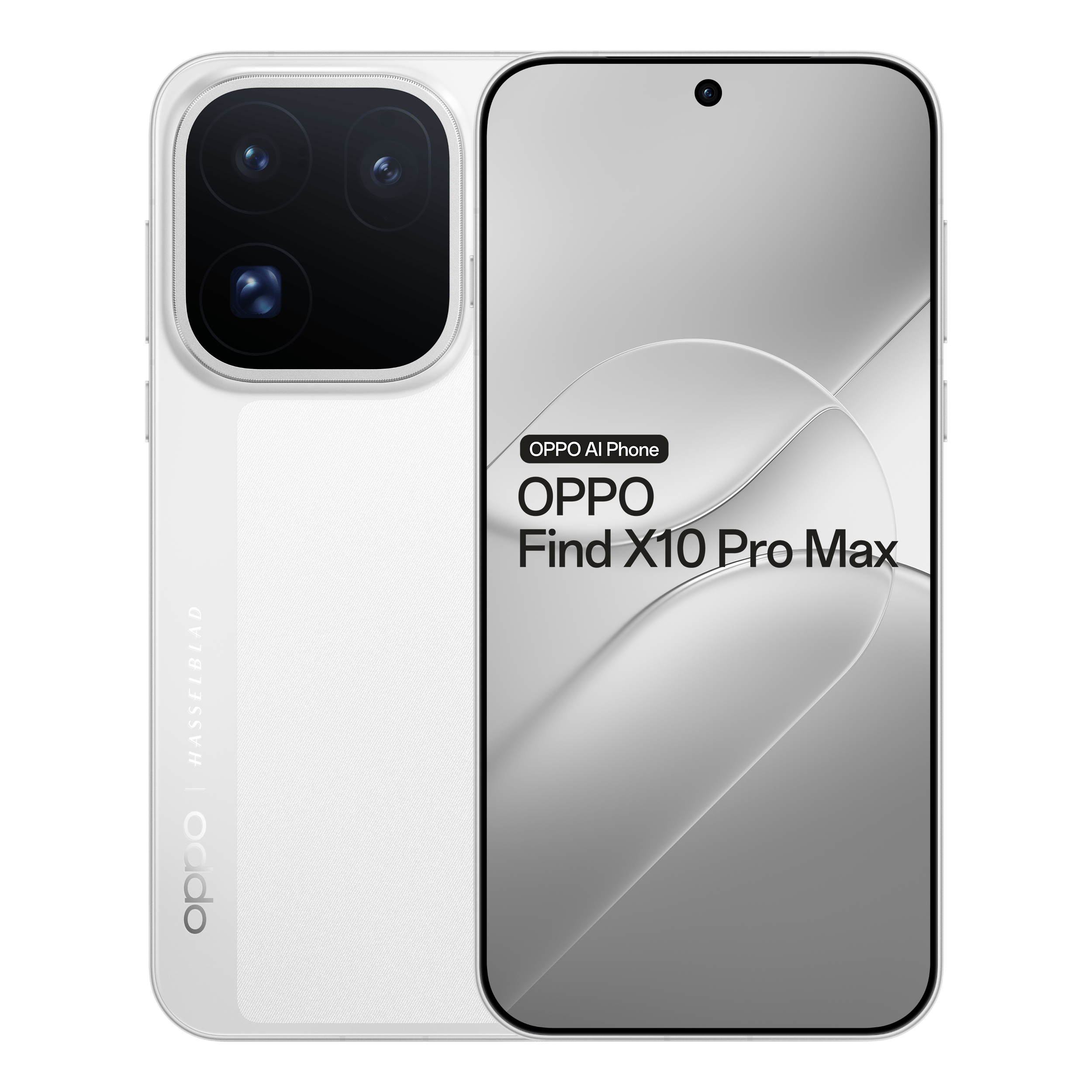 OPPO Find X10 Pro Max Luna White - Voorkant & achterkant