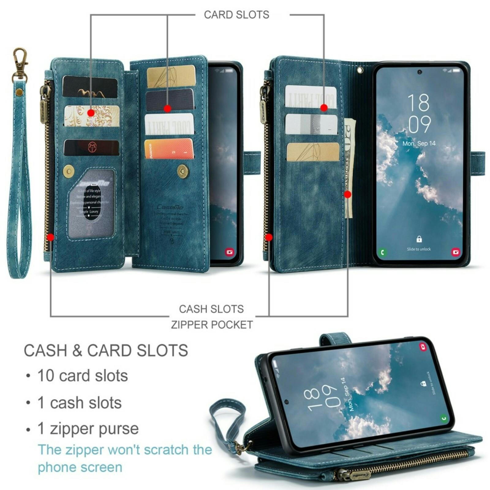 Caseme Samsung A54 Light Wallet Hoesje Blauw