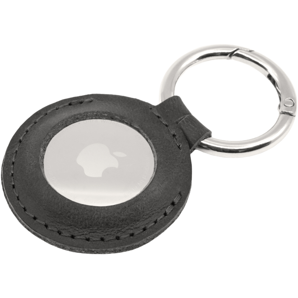 Fixed Leren AirTag Sleutelhanger Zwart