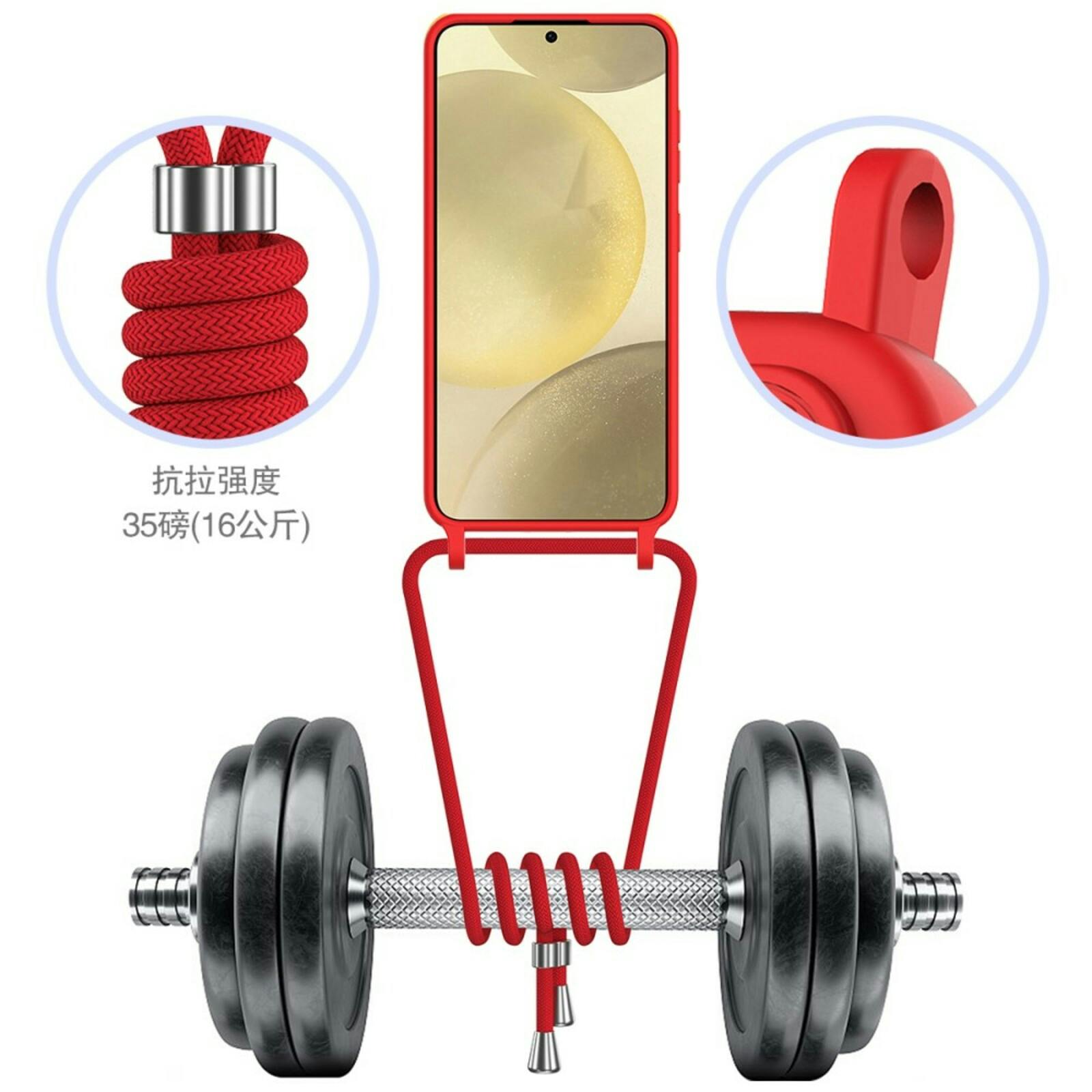 CaseBody Samsung A55 Koordhoesje met Kaarthouder Rood