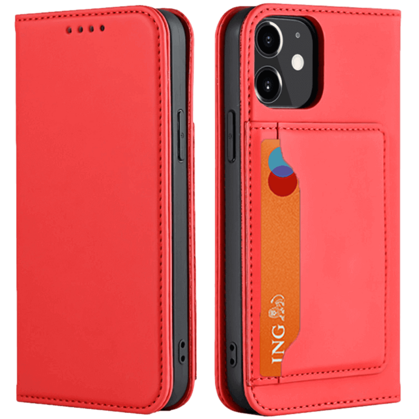 CaseBody iPhone 12 Mini Lux Bookcase Hoesje Rood