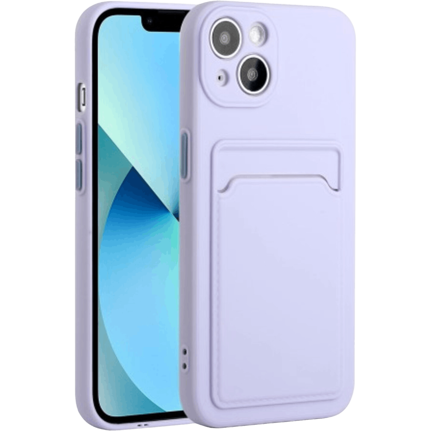 CaseBody Apple iPhone 13 Mini Telefoonhoesje met Kaarthouder Paars